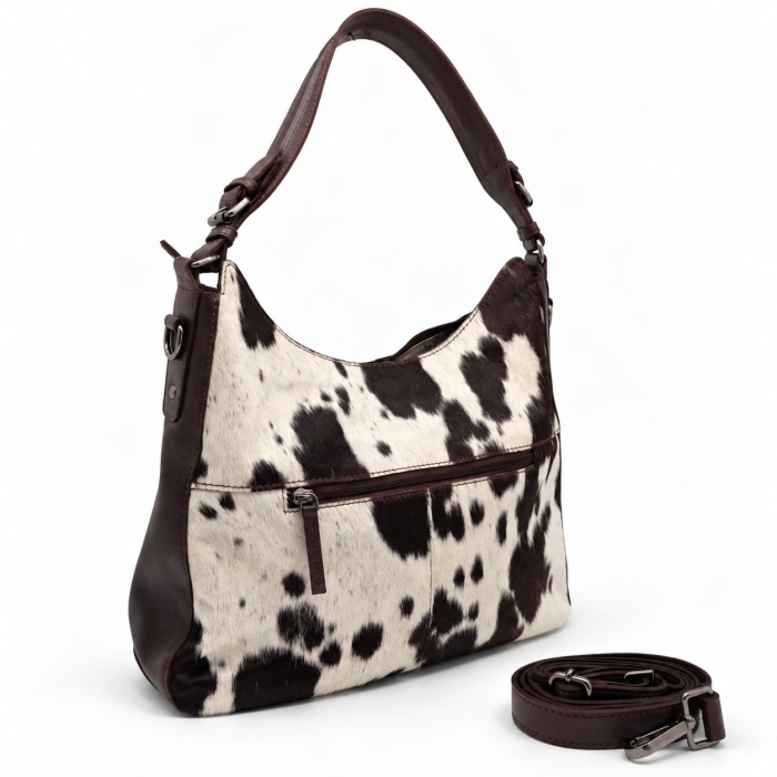 CHARLIE SHERPA Handtasche aus Rindsleder mit Echtfell